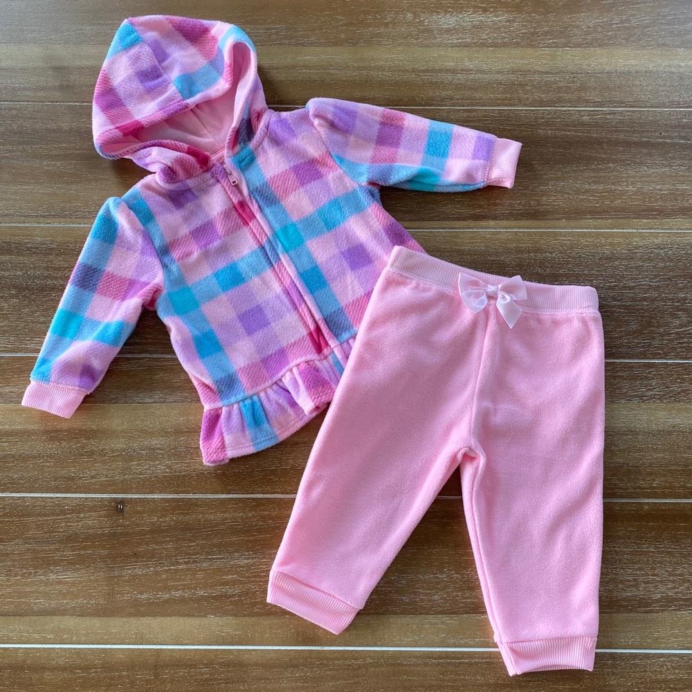 NWOT Garanimals fleece zip up hoodie and pants set